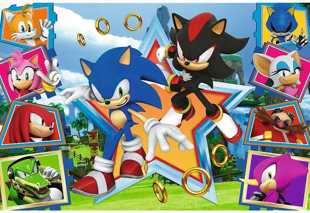 Puzzle 100 Układanka Jeż SONIC Gra SHADOW Knuckles Dzieci Obraz 5+ Trefl