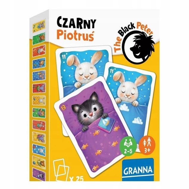 CZARNY PIOTRUŚ - NA DOBRANOC [KARTY] - gra dla dzieci z uroczymi zwierzątkami