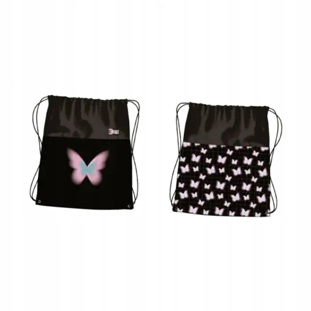 Worek na obuwie St.Right Pastel Butterflay czarny