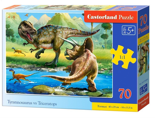 PUZZLE 70 CASTORLAND DINOZAURY 5+