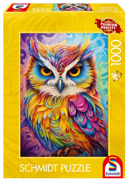Puzzle Schmidt Spiele 1000 el. Kolorowa Sowa G3 Premium Quality