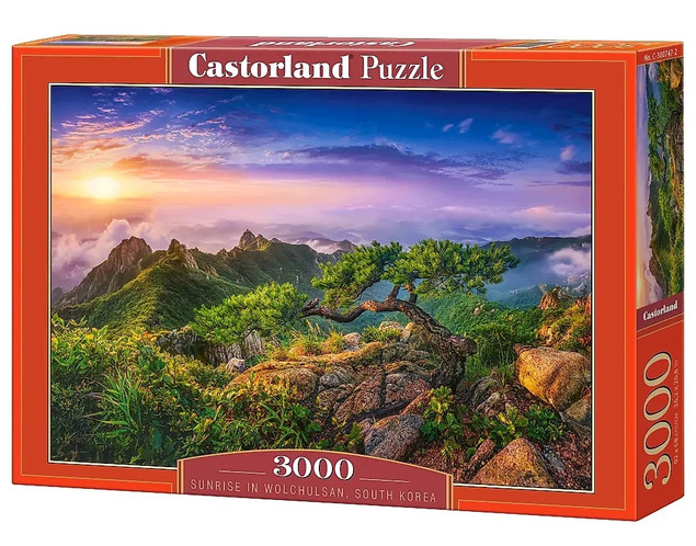 Puzzle 3000 elementów. Wschód słońca w Wolchulsan. Korea Południowa