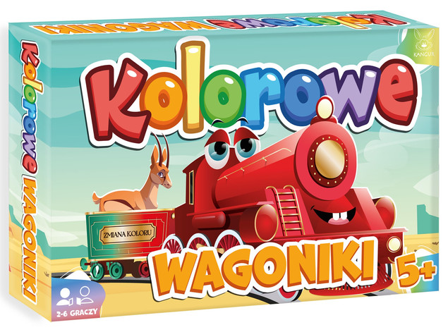 Kolorowe Wagoniki Kangur - Gra Karciana dla Dzieci 5+
