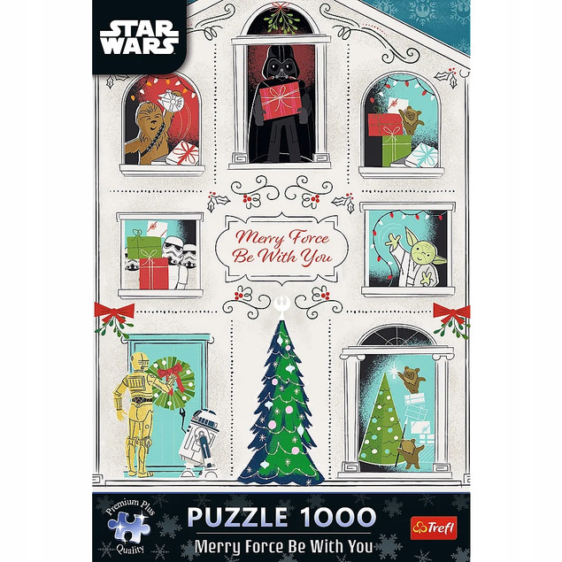 PUZZLE 1000 ŚWIĄTECZNE PREMIUM NIECH MOC BĘDRZIE Z TOBĄ TREFL