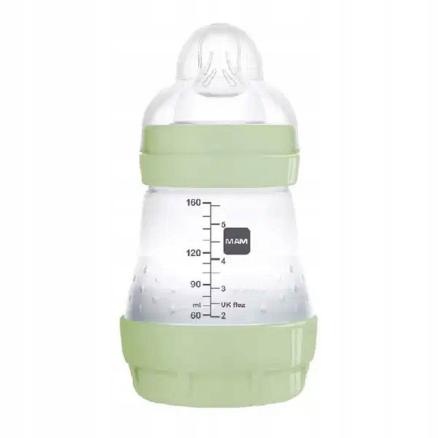 MAM Baby Perfect Start butelka do karmienia antykolkowa zielona 0m+, 160 ml