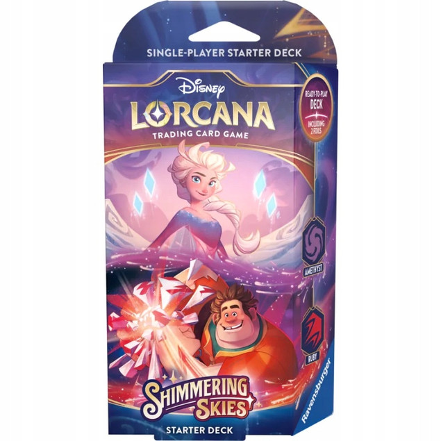 Disney Lorcana Shimmering Skies Starter Deck Amethyst & Ruby Elsa & Ralph
