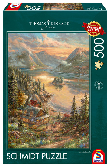 Puzzle Schmidt Spiele 500 el. Thomas Kinkade Nad Jeziorem Premium Quality