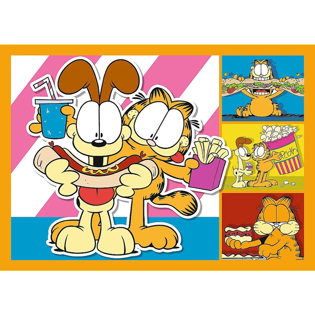 34673 TREFL PUZZLE 4w1 GARFIELD KOCHA LAZANIE