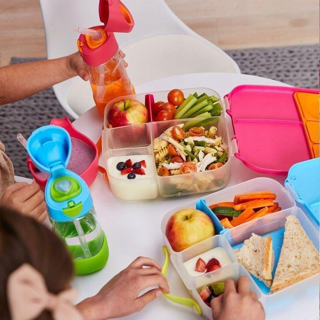 Lunchbox, śniadaniówka do szkoły, pracy, przegródki, wkład chłodzący, 2l, Ocean Breeze, b.box