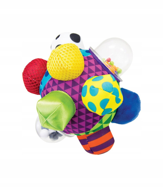 SASSY SENSORYCZNA PIŁKA Z GRZECHOTKĄ Bumpy Ball 6M+