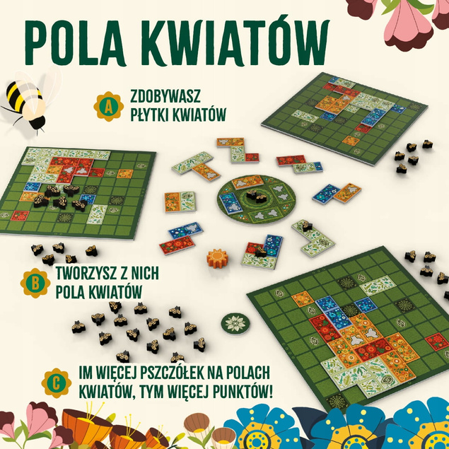 POLA KWIATÓW Gra Planszowa Towarzyska 8+ Nasza Księgarnia