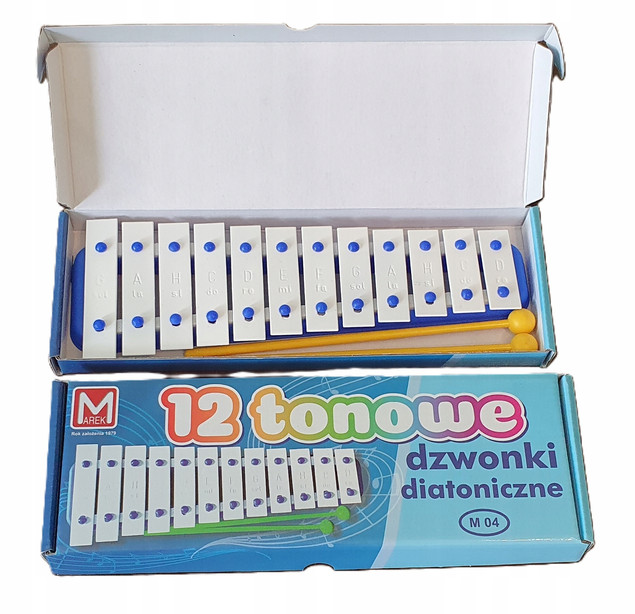 Cymbałki/Dzwonki szkolne 12 tonowe