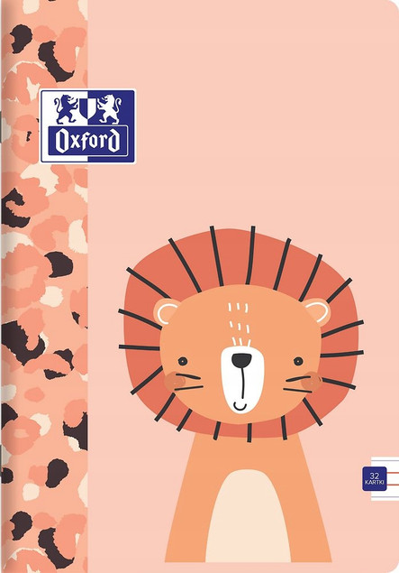 Zeszyt Oxford Kids A4 32 kartki linia podwójna kolorowa mix wzorów