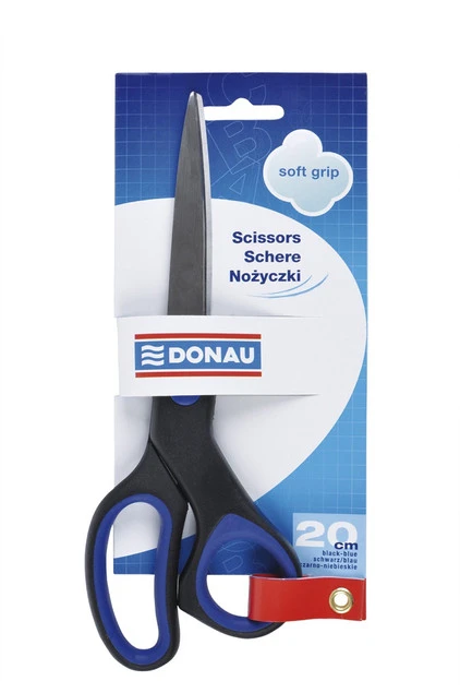 Nożyczki biurowe DONAU Soft Grip niebieskie