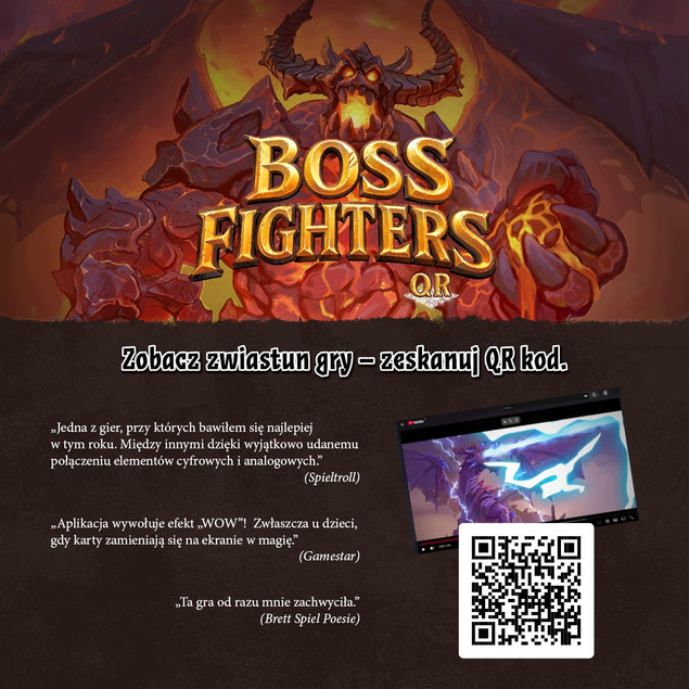 Gra Planszowa Boss Fighters QR z Aplikacją Nasza Księgarnia