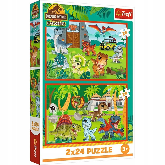 Puzzle Trefl 48 elementów Małe dinozaury Jurassic World