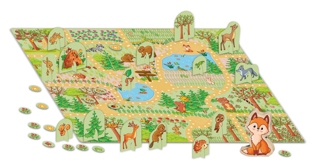 Puzzle z Grą Lis w Lesie 2w1 | Układanka i Planszówka Edukacyjna FSC
