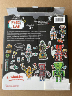 Puzzle Kreatywne Robot Lab 8 Układanek 63el. 3+ CzuCzu OUTLET