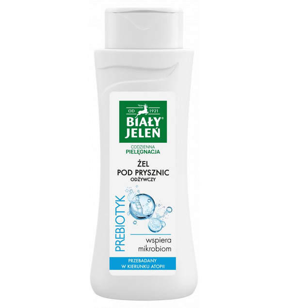 BIAŁY JELEŃ Żel Pod Prysznic PREBIOTYK Oczyszcza Pielęgnuje 300ml