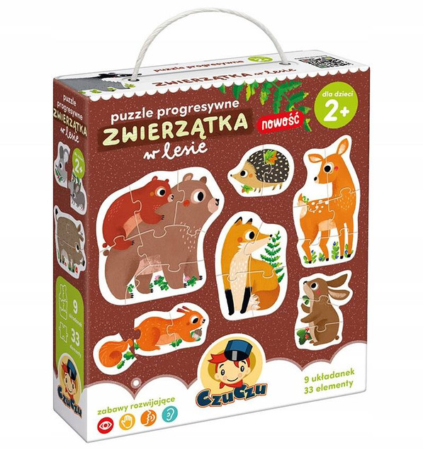 Puzzle Progresywne Zwierzątka w Lesie CzuCzu