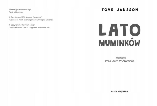 Lato Muminków Tove Jansson 6+ Nasza Księgarnia