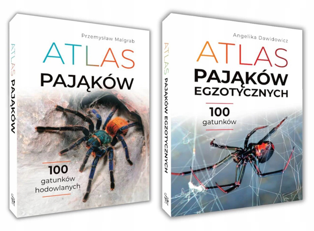 ZESTAW Atlas PAJĄKÓW + Atlas PAJĄKÓW EGZOTYCZNYCH 200 Gatunków SBM (TW)