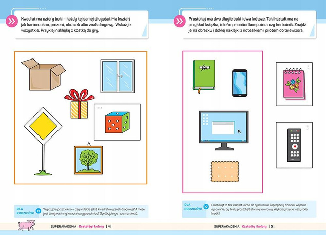 SUPER AKADEMIA 2-Latka KSZTAŁTY I KOLORY Zadania Zagadki Greg