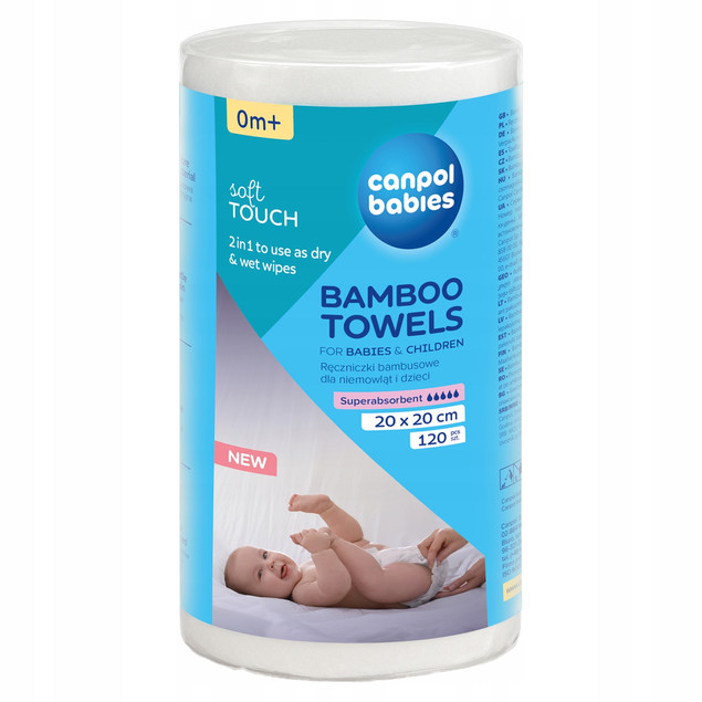 Ręczniczki bambusowe dla niemowląt 120 szt. Canpol Babies