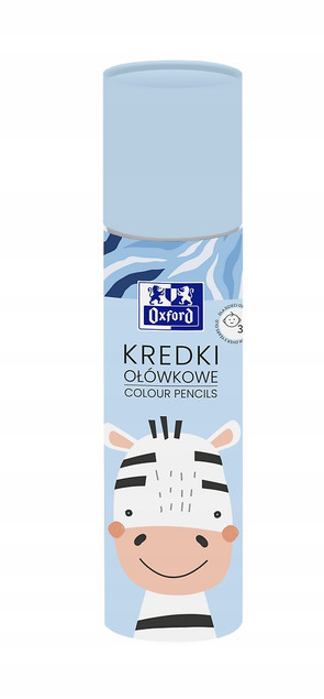 Kredki Ołówkowe Oxford Kids w Tubie 12 Kolorów Zajączek