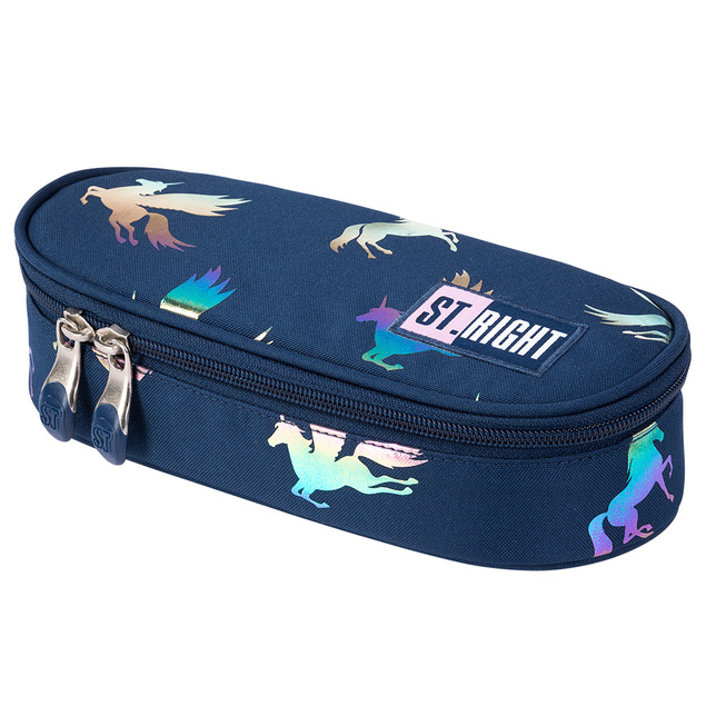 Piórnik - saszetka usztywniona z wewnętrzną klapką PC1 HOLO UNICORNS