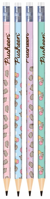 4x Ołówek z gumką Pusheen St. Majewski HB 1 szt.