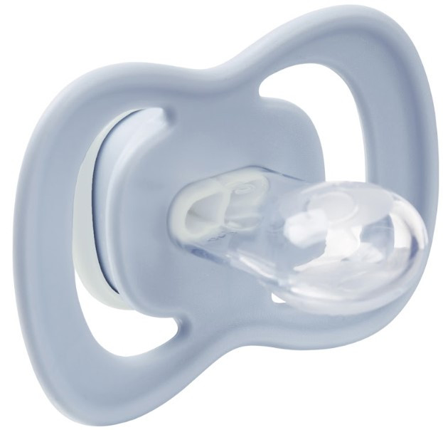 B.Box Smoczek Symetryczny Silikonowy 0-6m Glow 2 szt. Błękit/Szałwia