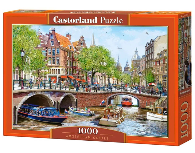 Puzzle Castorland 1000 elementów Kanały amsterdamskie