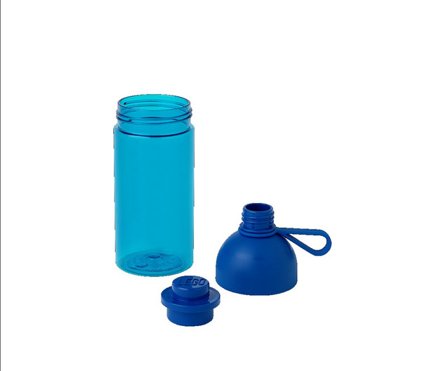 Bidon LEGO Butelka na Wodę Przezroczysta 500 ml Niebieska