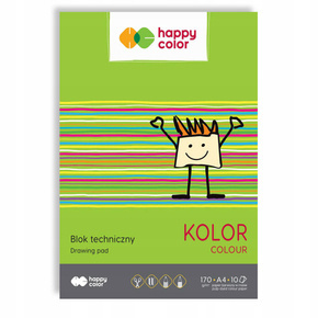 Blok Techniczny KOLOR A4 10 Kartek Happy Color