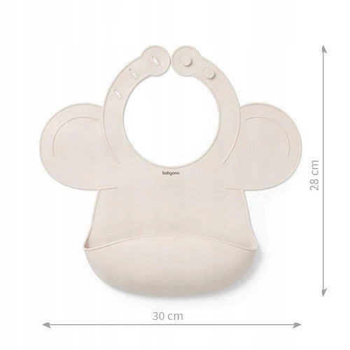 Silikonowy śliniak Babyono z kieszonką
