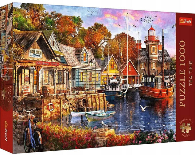 Puzzle 1000 elementów - Łódka i Morze | Trefl Premium Plus Quality