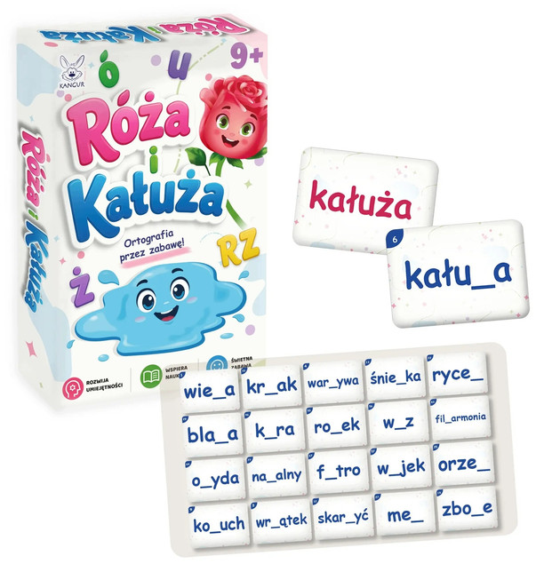 Gra planszowa Róża i Kałuża. Gra ortograficzna Kangur