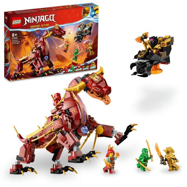 LEGO Ninjago Lawowy Smok Zmieniający Się W Falę Ognia 479 el. 8+ 71793