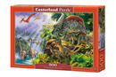 Puzzle 500 Układanka DINOZAURY Natura Welociraptor Brontozaur 9+ Castorland