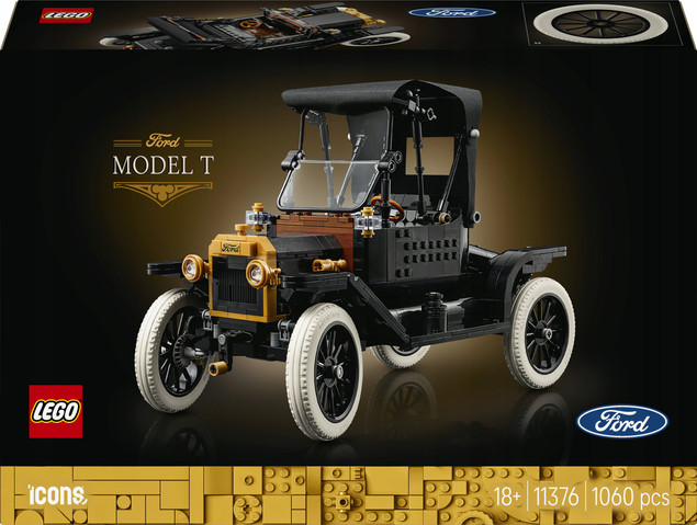 LEGO ICONS 11376 Ford Model T – Kolekcjonerski Model Zabytkowego Auta
