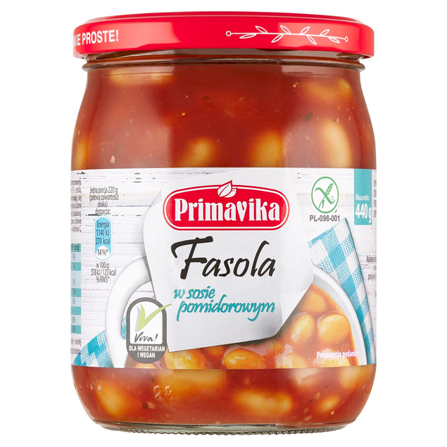 Fasola w sosie pomidorowym Primavika 440 g