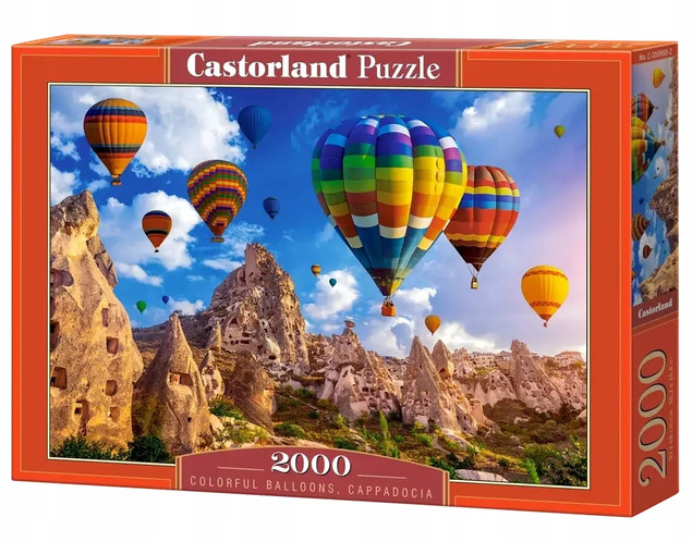 Puzzle 2000 Układanka Widok KOLOROWE BALONY Kapadocja Turcja Góry +9 Castor
