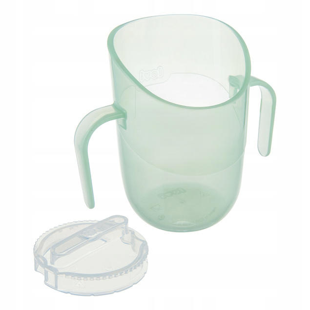 LOVI Kubek TRENINGOWY Genius 150ml z Uchwytami PISTACJOWY 6M+ 35/368_gre