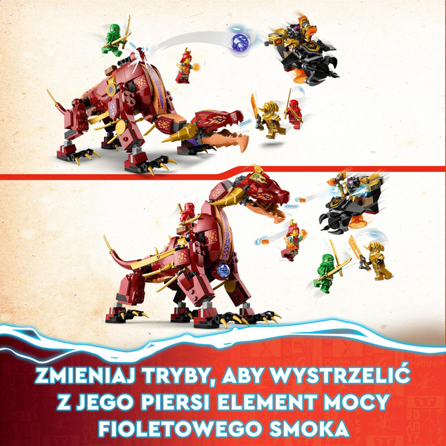 LEGO Ninjago Lawowy Smok Zmieniający Się W Falę Ognia 479 el. 8+ 71793