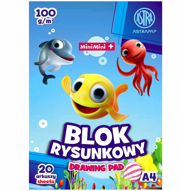 Blok rysunkowy biały A4 20k ASTRA