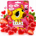 BeRAW Kids Żelki Truskawkowe bez cukru Truskawka 35g Purella