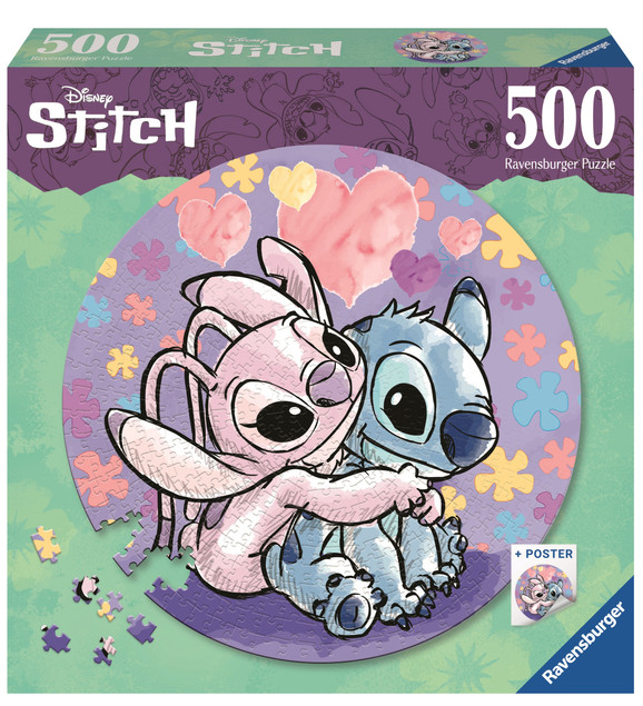 Puzzle 500 Elementów Stitch Lilo i Stitch Angel Ravensburger Disney
