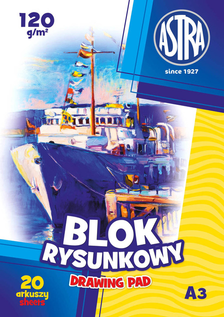 Blok rysunkowy Astrapap A3 120 g 20 ark.