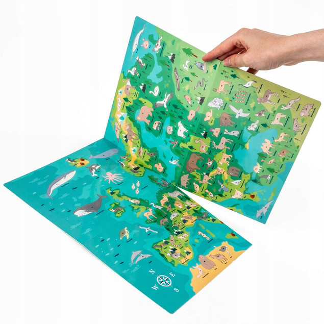 WYKLEJANKA ZWIERZĘTA EUROPY + GRA GDZIE ONE ŻYJĄ KIDEA